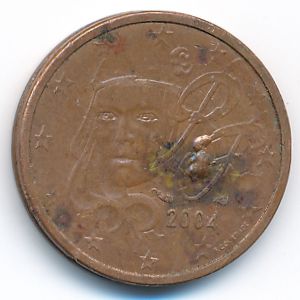 France, 2 euro cent, 2004