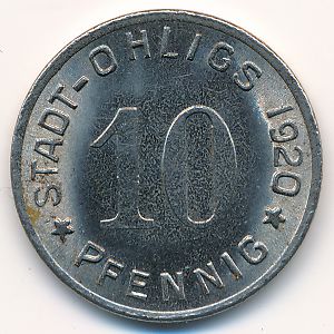 Охлигс., 10 пфеннигов (1920 г.)