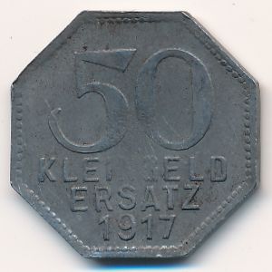 Тюбинген., 50 пфеннигов (1917 г.)