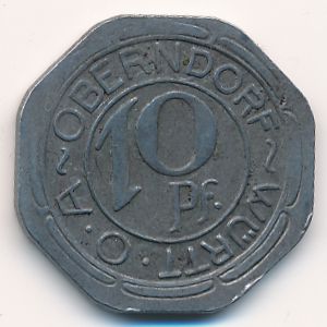 Оберндорф., 10 пфеннигов (1918 г.)