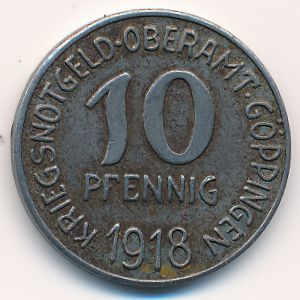Гёппинген., 10 пфеннигов (1918 г.)