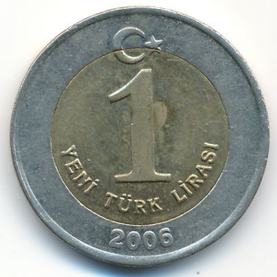 Turkey, 1 new lira, 2006