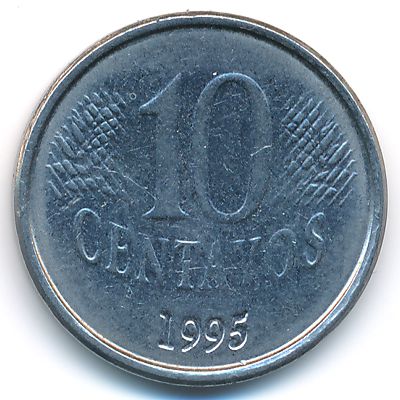 Brazil, 10 centavos, 1995