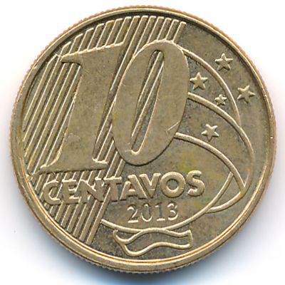 Brazil, 10 centavos, 2013