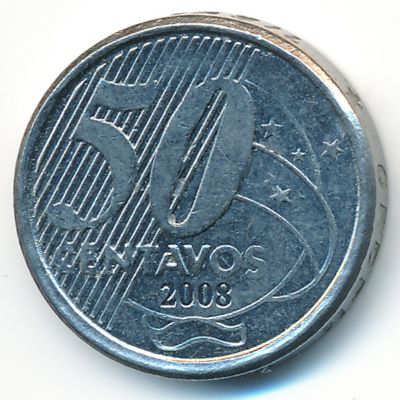 Бразилия, 50 сентаво (2008 г.)