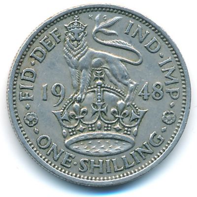 Великобритания, 1 шиллинг (1947–1948 г.)