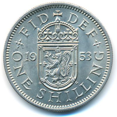 Great Britain, 1 shilling, 1953