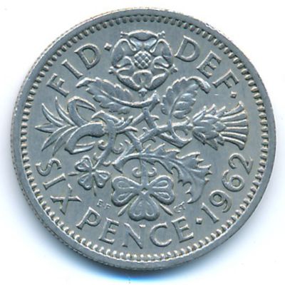 Great Britain, 6 pence, 1962