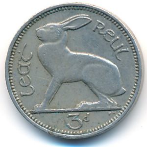 Ireland, 3 pence, 1963