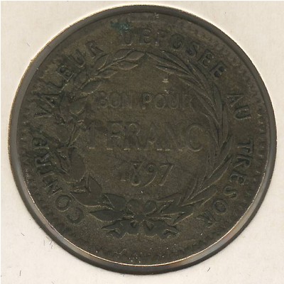 Мартиника, 1 франк (1897–1922 г.)