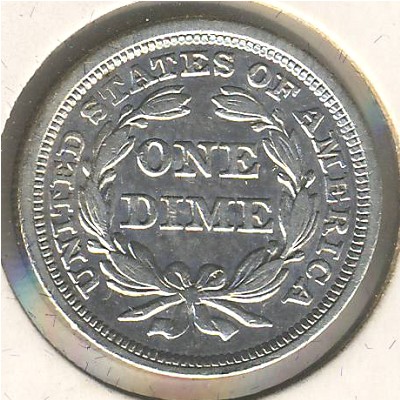 США, 1 дайм (1856–1860 г.)