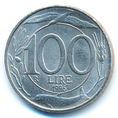 Италия, 100 лир (1996 г.)