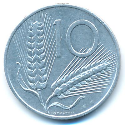 Italy, 10 lire, 1979