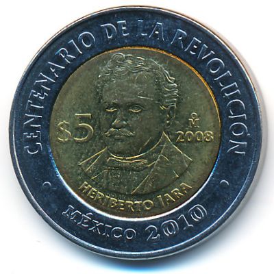 Мексика, 5 песо (2008 г.)