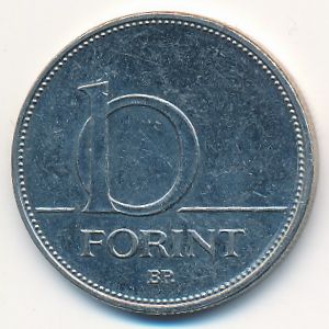 Hungary, 10 forint, 2012–2017