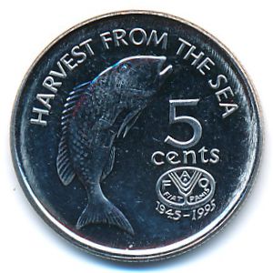 Fiji, 5 cents, 1995