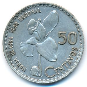 Информация о монете Guatemala 50 centavos 1962 - 1963г. Продать дорого ...