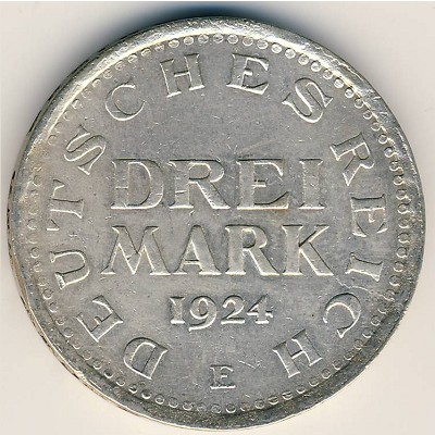 Веймарская республика, 3 марки (1924–1925 г.)