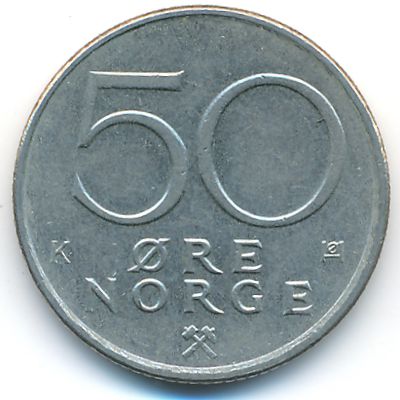 Норвегия, 50 эре (1974–1996 г.)