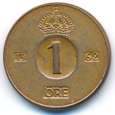 Sweden, 1 ore, 1962