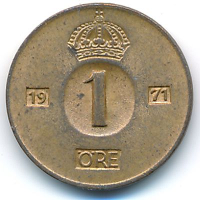 Sweden, 1 ore, 1971