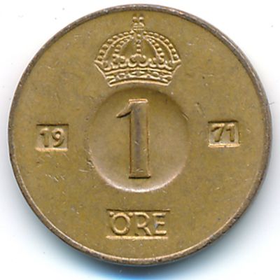 Sweden, 1 ore, 1971