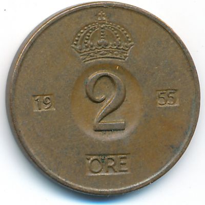 Швеция, 2 эре (1955 г.)