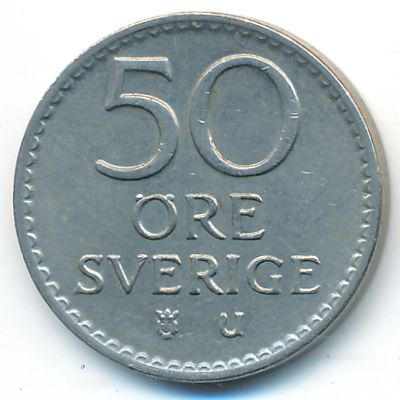 Sweden, 50 ore, 1965