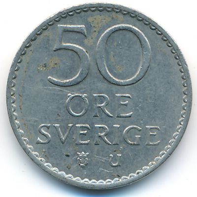 Sweden, 50 ore, 1967