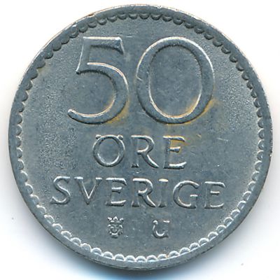 Sweden, 50 ore, 1970