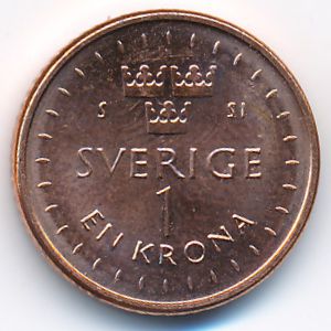 Швеция, 1 крона (2016 г.)