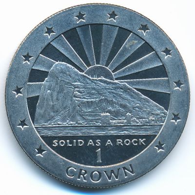 Gibraltar, 1 crown, 1995