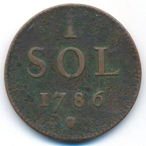 Люксембург, 1 соль (1786 г.)