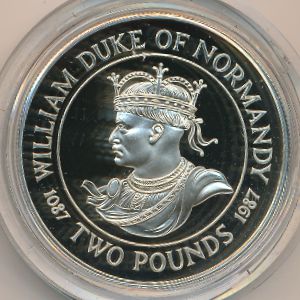 Guernsey, 2 pounds, 1987