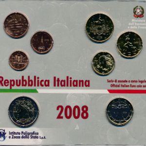 Италия, Набор монет (2008 г.)