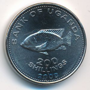 Uganda, 200 shillings, 2008