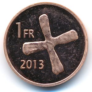 Katanga., 1 franc, 2013