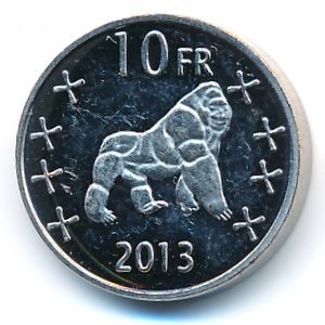 Katanga., 10 francs, 2013