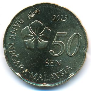 Malaysia, 50 sen, 2011–2020