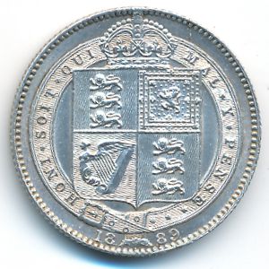 Great Britain, 1 shilling, 1889–1892