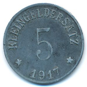 Уффенхайм., 5 пфеннигов (1917 г.)