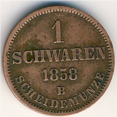 Oldenburg, 1 schwaren, 1858–1869
