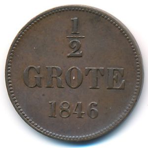 Oldenburg, 1/2 grote, 1846