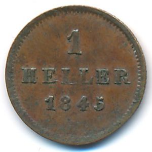 Бавария, 1 геллер (1839–1848 г.)
