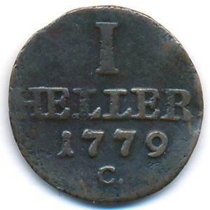 SAXONY-ALBERTINE, 1 heller, 1778–1806