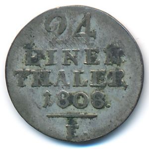 Westphalia, 1/24 thaler, 1807–1809