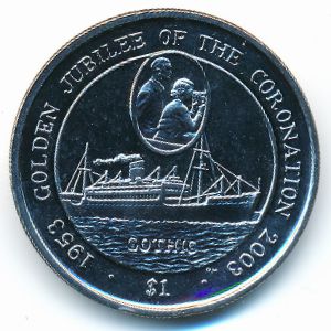 Виргинские острова, 1 доллар (2003 г.)