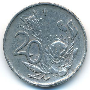 South Africa, 20 cents, 1972