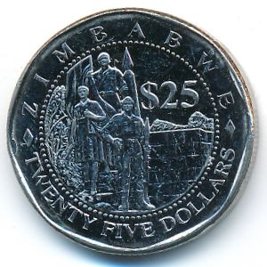 Zimbabwe, 25 dollars, 2003