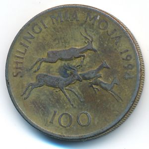 Tanzania, 100 shilingi, 1994